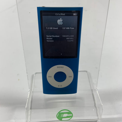 Apple iPod Nano 4th Gen 8GB Blue MB732LL/A