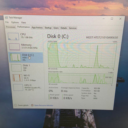 Dell Precision 7720 17" i7-7820HQ 32GB RAM 1.5TB STORAGE 512GB SSD Quadro P3000