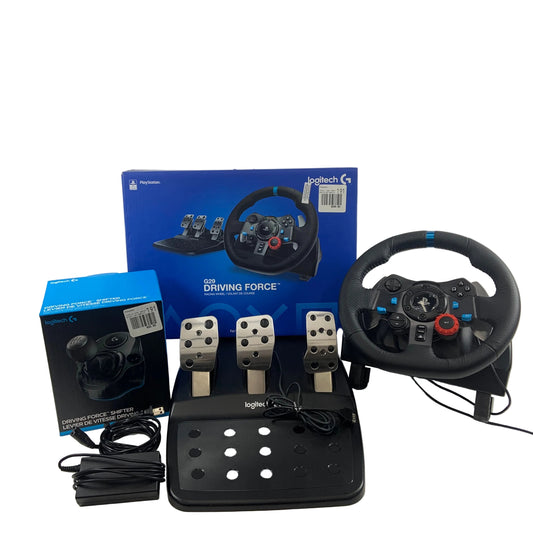 Logitech G29 Driving Force Racing Wheel With Pedals And Logitech Shifter Bundle