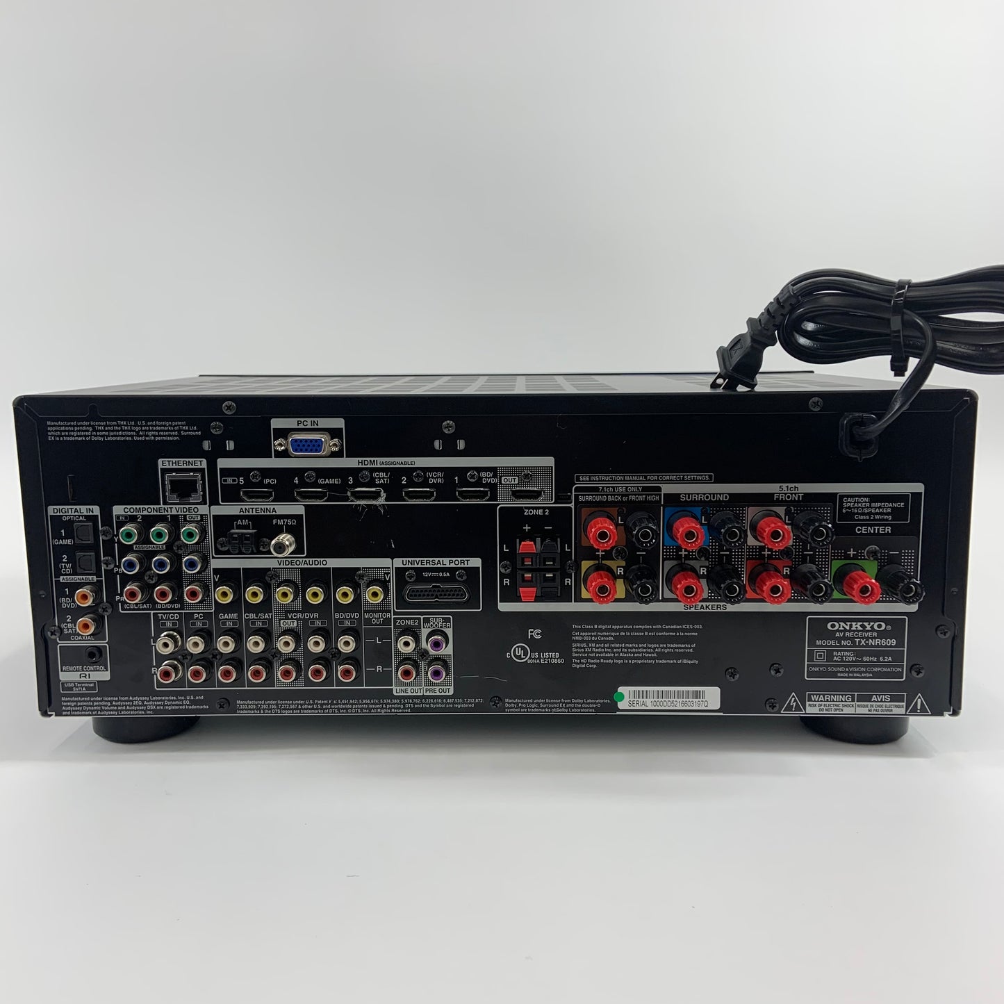 Onkyo  TX-NR609 100W 7.2 Channels Home Theater Receiver