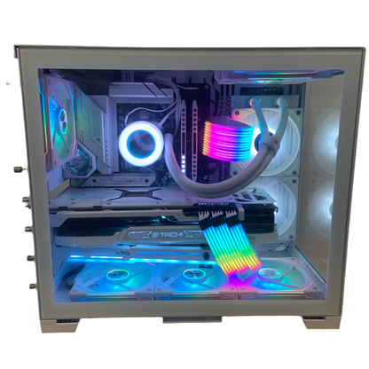 White 4K/8K Gaming PC AMD 7800X3D RX 7900 XTX 24GB VRAM 2TB NVMe SSD 32GB DDR5