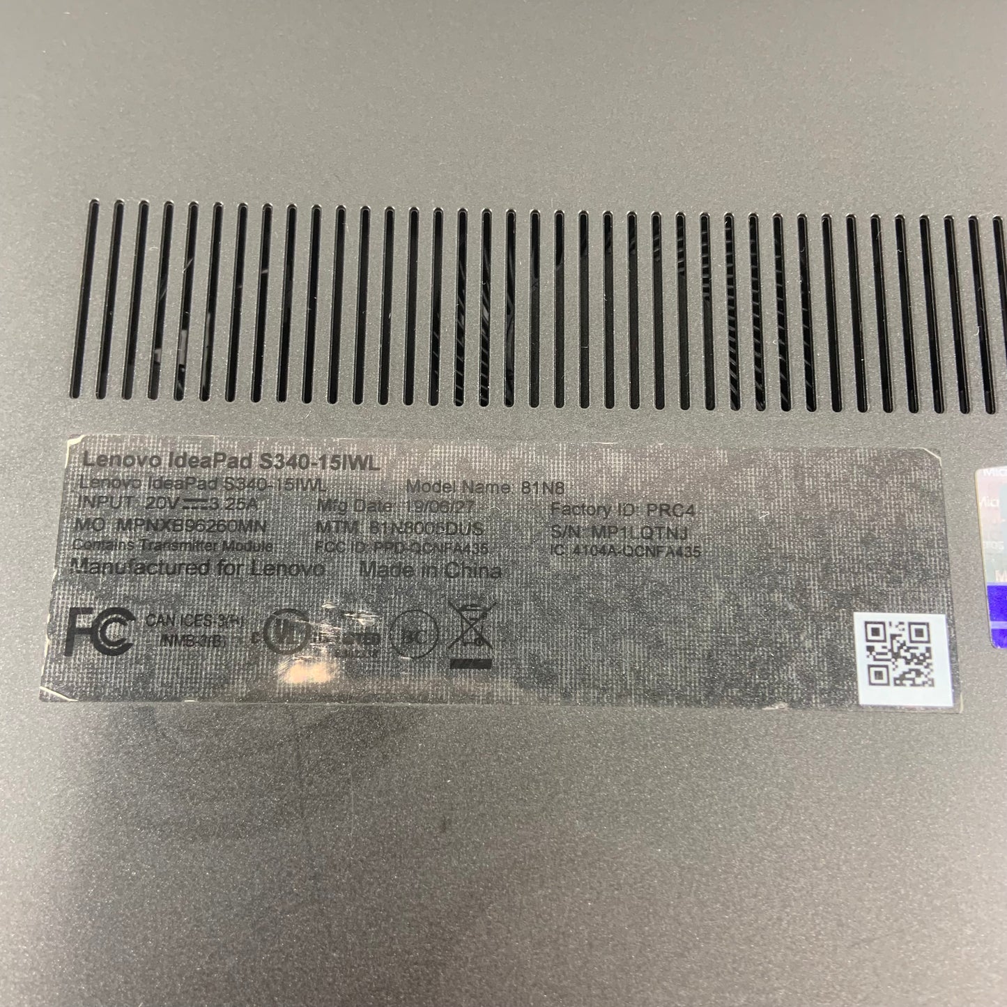 Lenovo IdeaPad 81N8 15.6" i5-8265U 1.6GHz 8GB RAM 256GB SSD Win 11 Home