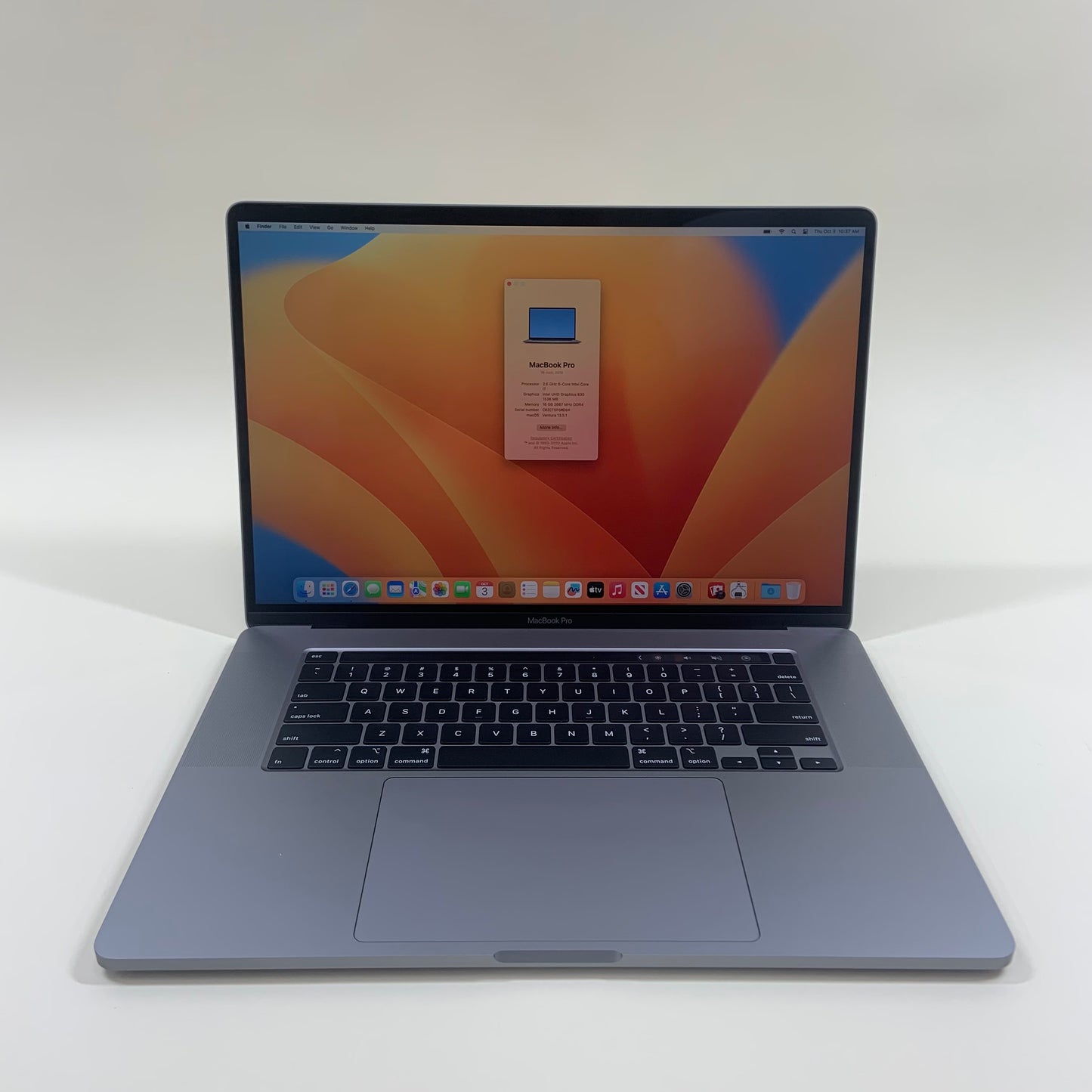 2019 Apple MacBook Pro 16" i7 2.6GHz 16GB RAM 512GB SSD Silver A2141