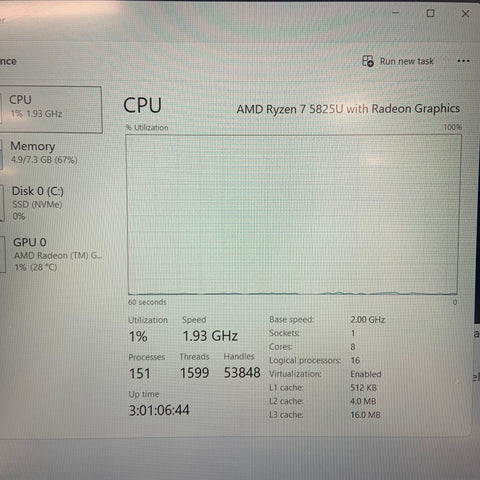 HP Pavilion 15-FC0237NR 15.6" Ryzen 7 5825U 2.0GHz 8GB RAM 512GB SSD