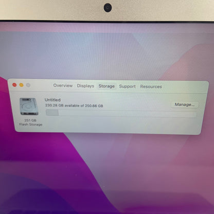 2015 Apple MacBook Air 13.3" i5 1.6GHz 8GB RAM 256GB SSD Silver A1466