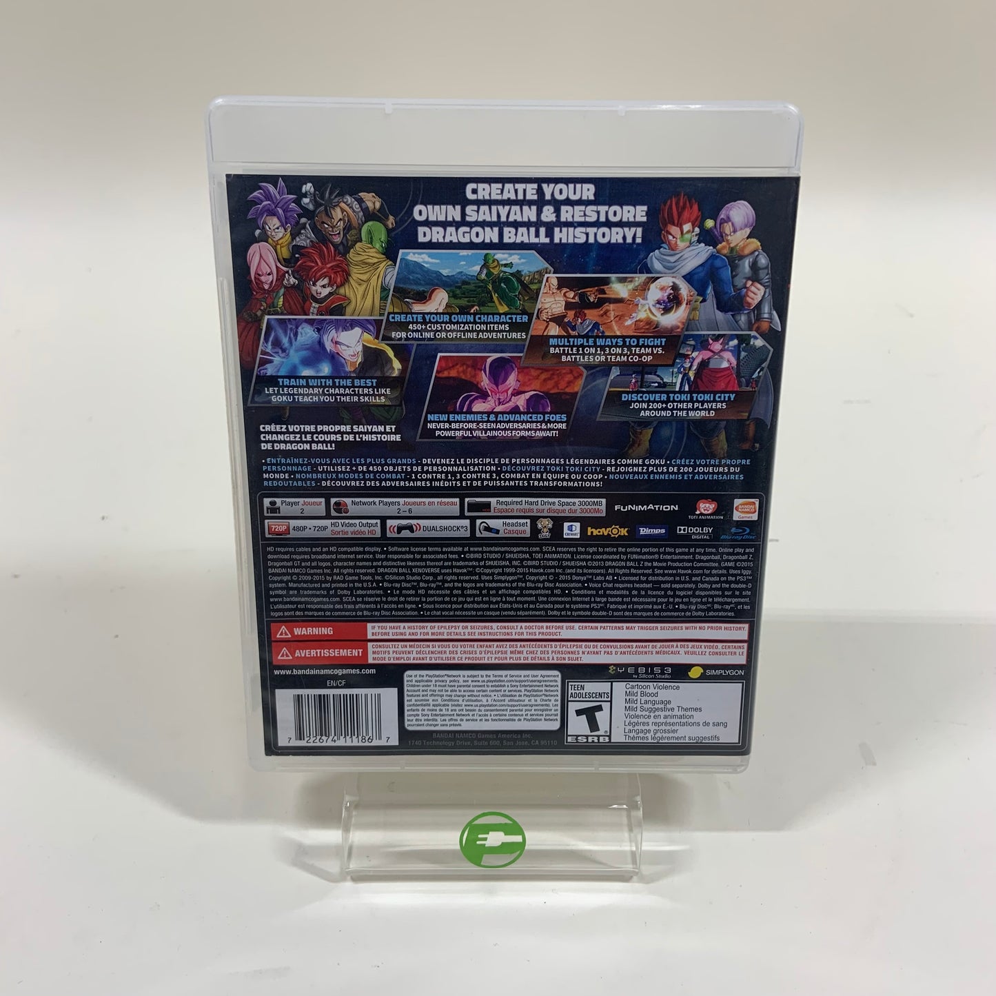 Dragon ball xenoverse XV (Sony PlayStation 3 PS3, 2015)