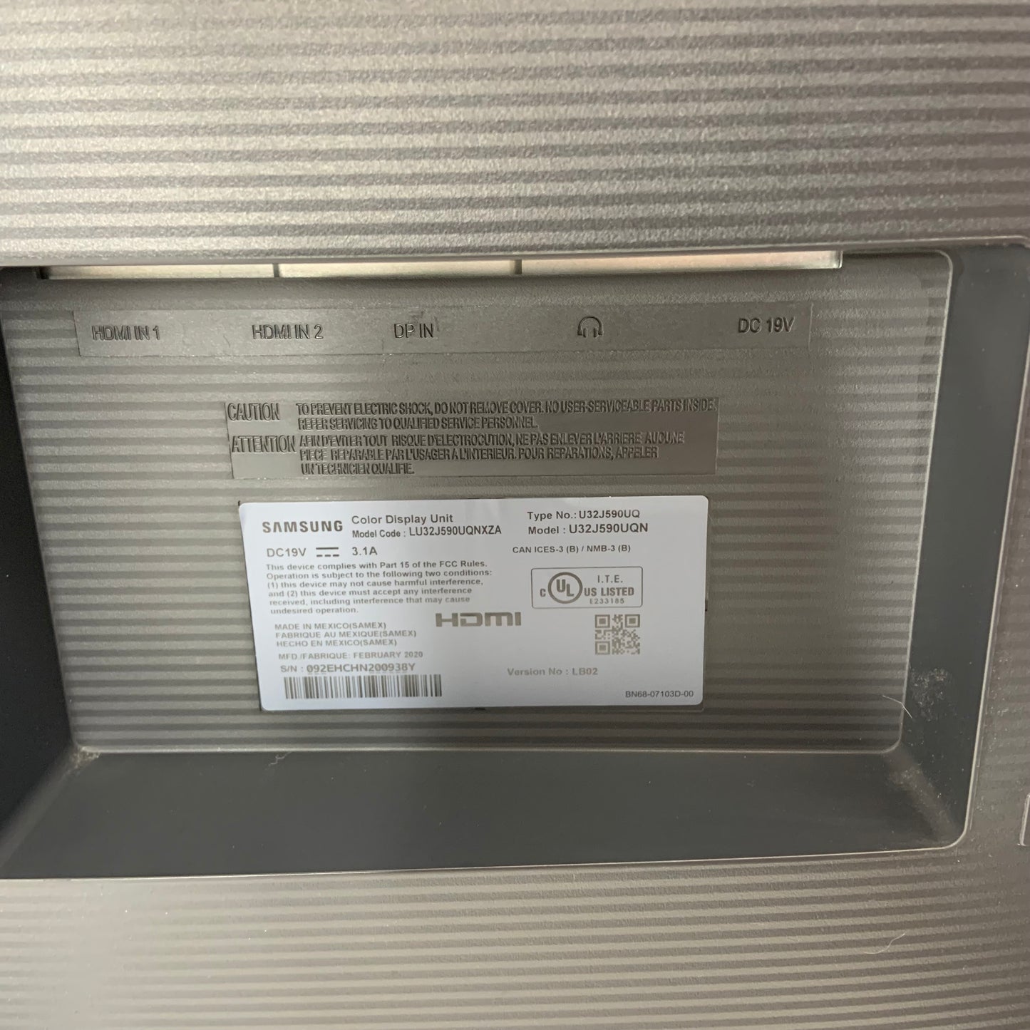 Samsung 32" U32J590UQN 4K UHD VA 75Hz FreeSync Monitor