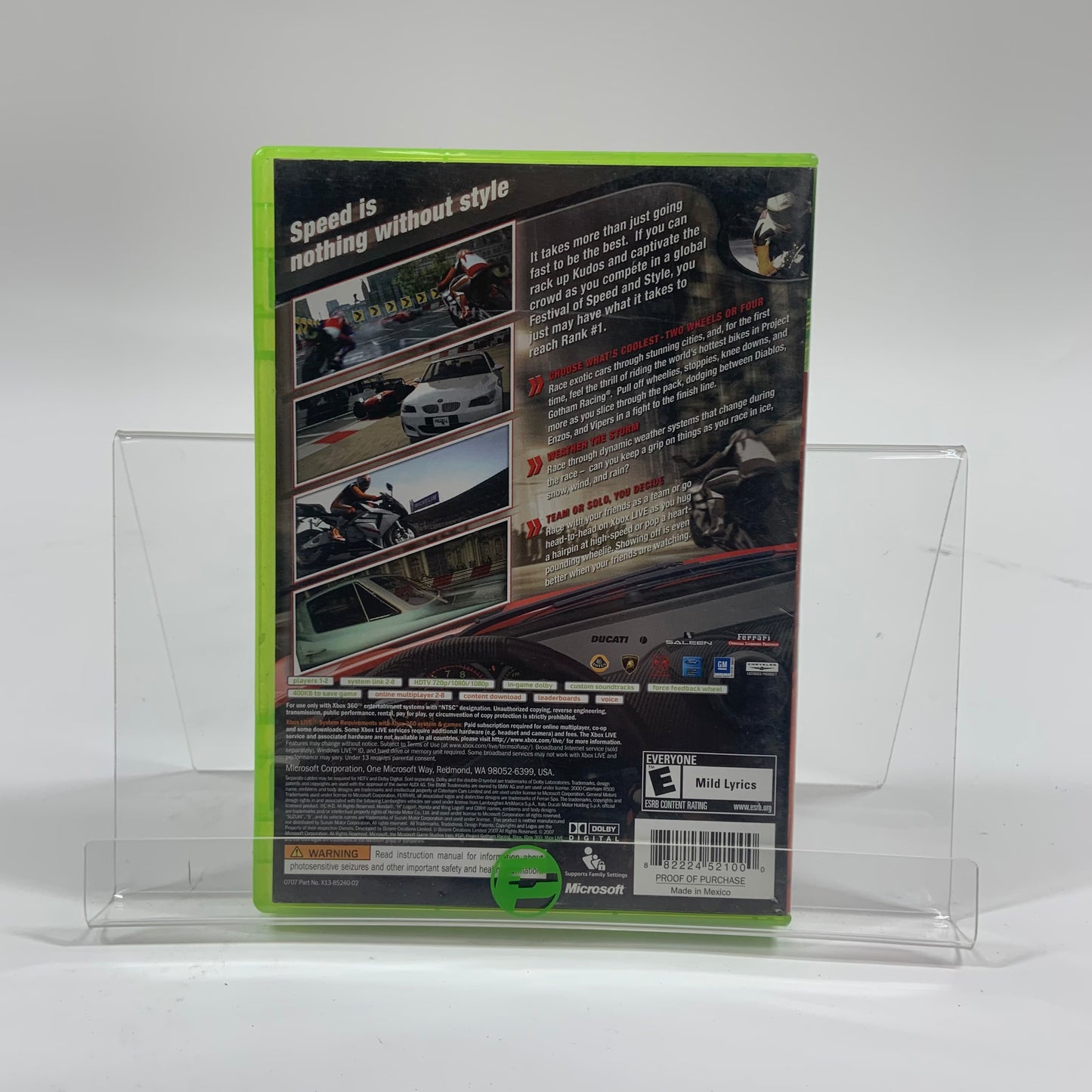 Project Gotham Racing 4  (Microsoft Xbox 360,  2007)