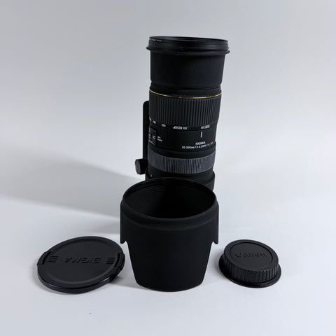 Sigma 50-500mm 1:4-6.3 50-500mm 1:4-6.3 DG HSM For Canon EF Mount Auto & Manual 