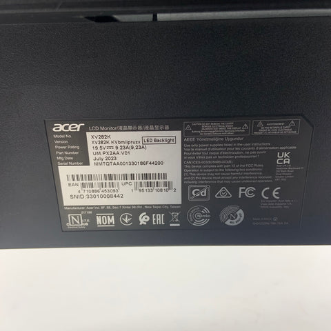 Acer 28" XV282K LED LCD IPS Gaming Monitor