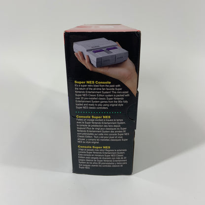 NEW OPEN BOX Super Nintendo SNES Classic Edition Video Game Console CLV-201 Gray