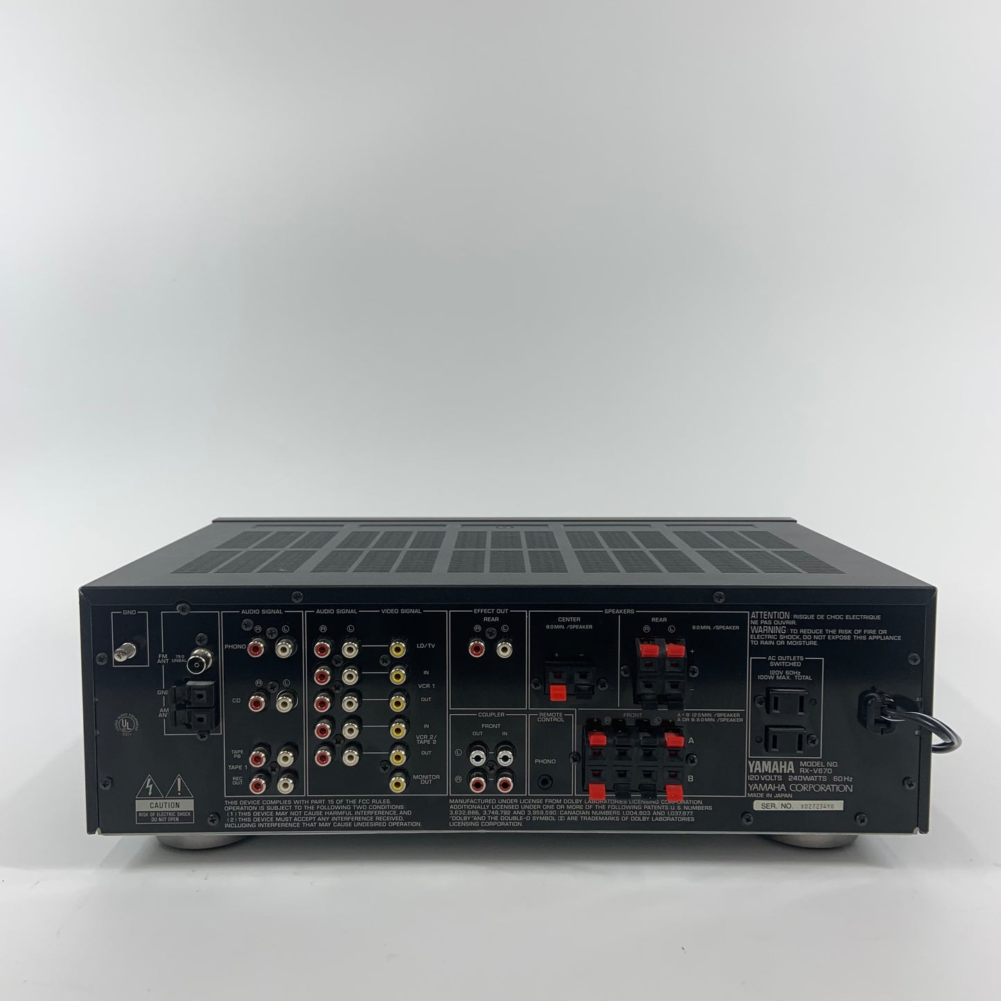 Yamaha RX-V670 100W 5 Channel Natural Sound Stereo Receiver