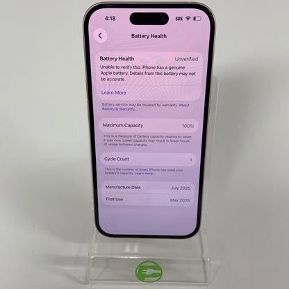 Factory Unlocked Apple iPhone 15 128GB Pink MTLW3LL/A