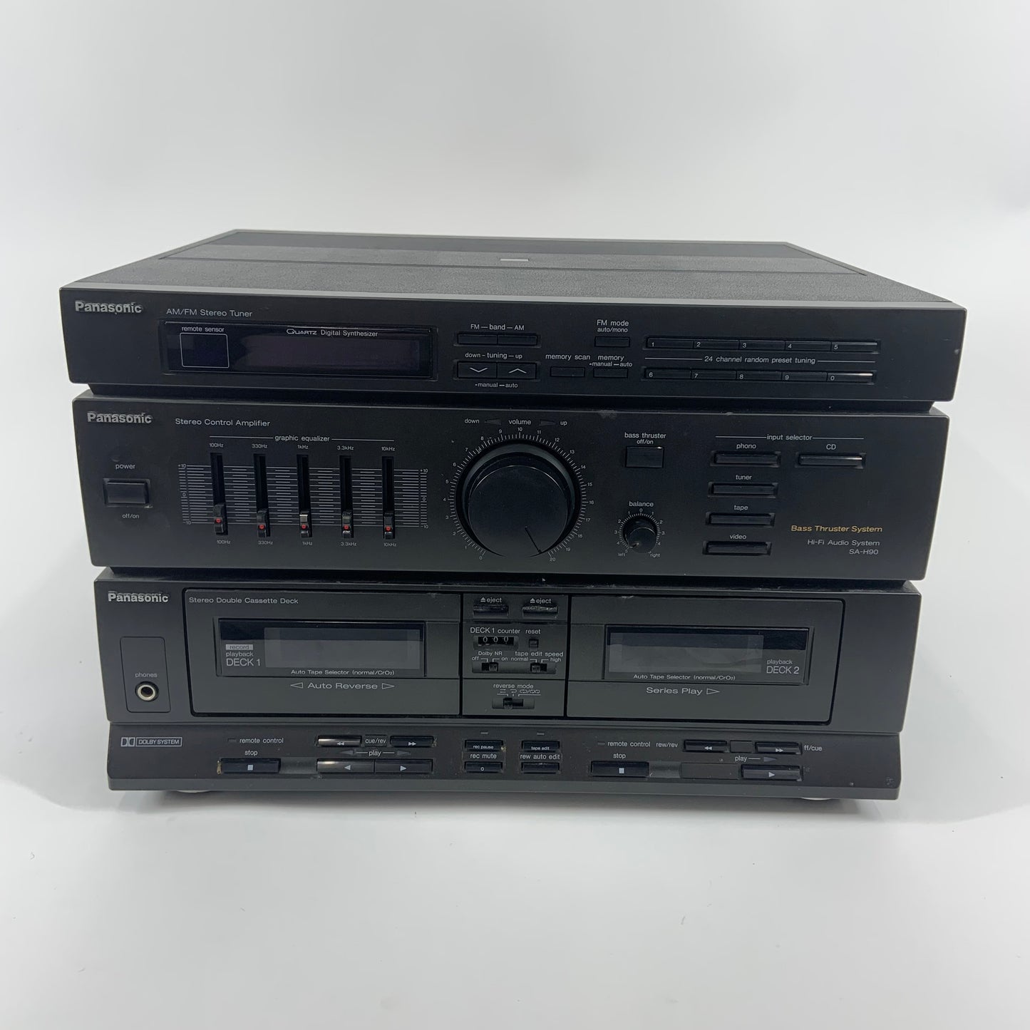 Panasonic Multi Compact Disc Player SL-PC363 with Bookshelf Stereo Set BUNDLE TESTED