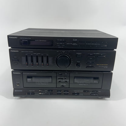 Panasonic Multi Compact Disc Player SL-PC363 with Bookshelf Stereo Set BUNDLE TESTED