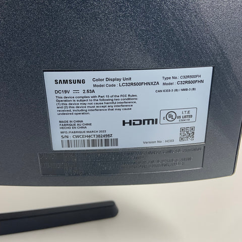 Samsung 32" C32R500FH LED Backlight VA Curved Gaming Monitor