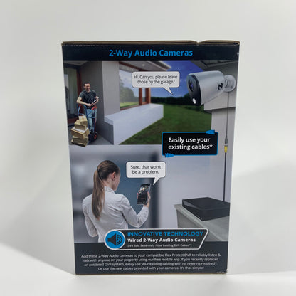 New Night Owl 4K HD Wired Add On Cameras 2PK Deterrence Cameras With Audio