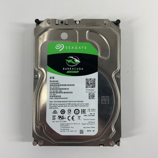 Seagate 3.5" Barracuda 8TB SATA III 6Gbps HDD ST8000DM004