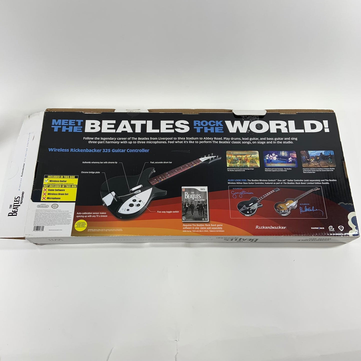Wireless Rickenbacker 325 Guitar Controller The Beatles NWGTS5 For Wii