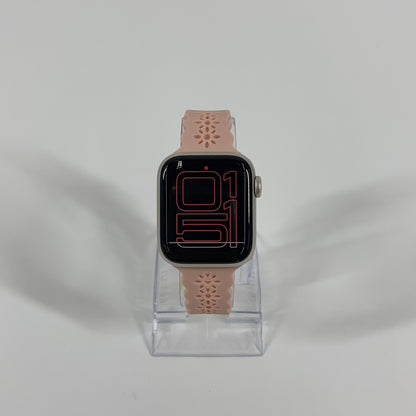Unlocked Apple Watch SE 2nd Gen 40MM Silver Aluminum Pink Aftermarket Band