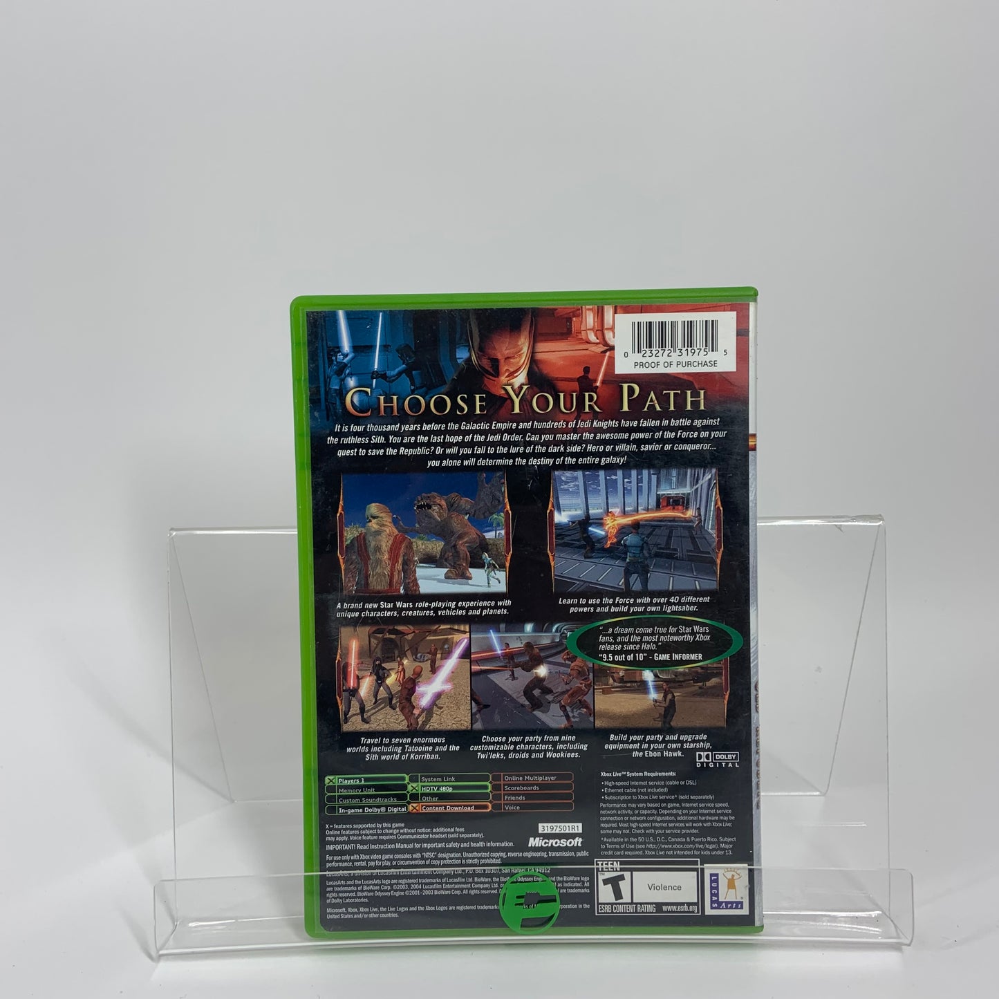 Star Wars Knights of the Old Republic (Microsoft Xbox, 2003)