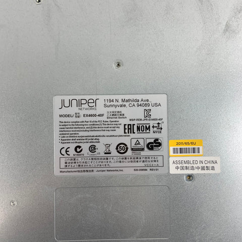 Juniper EX4600-40F Network Switch