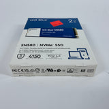 New Western Digital WD M.2 2280 Blue 2TB PCIe Gen 4 x4 (NVMe) SSD WDS200T3B0E