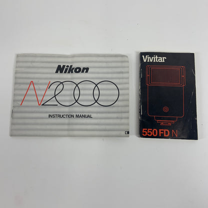 Nikon N2000 35MM Film Camera BUNDLE TESTED