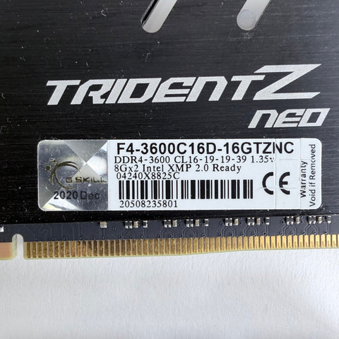 G.Skill Trident Z Neo Series 16GB (2x8GB) RAM DDR4 3600MHz F4-3600C16D-16GTZNC