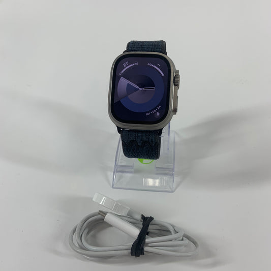 Unlocked Apple Watch Ultra 2 49MM Natural Titanium Blue Sport Loop MX4D3LW/A
