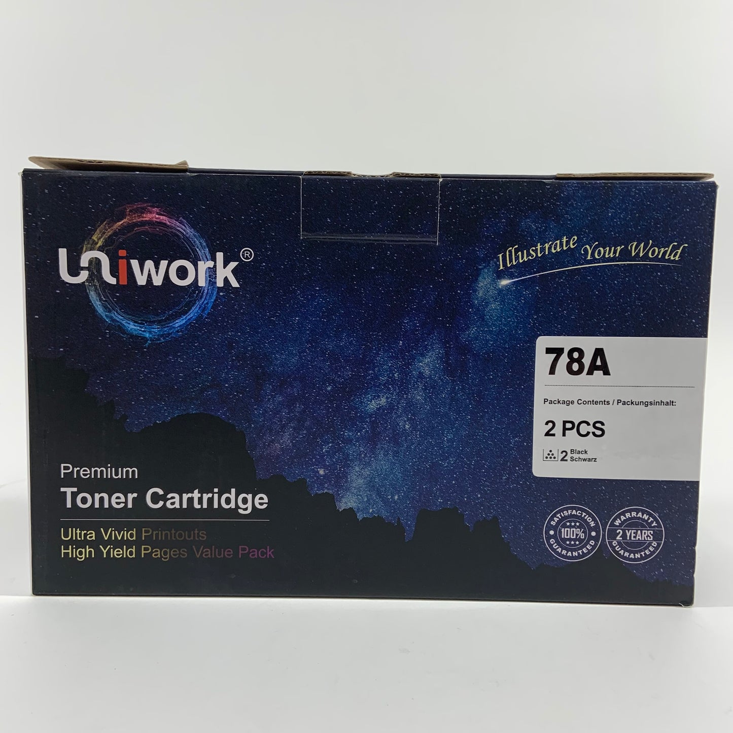 New Uniwork 78A 2 Pack Premium Toner Cartridge X003AYFIXN Black Toner Cartridge
