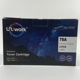 New Uniwork 78A 2 Pack Premium Toner Cartridge X003AYFIXN Black Toner Cartridge
