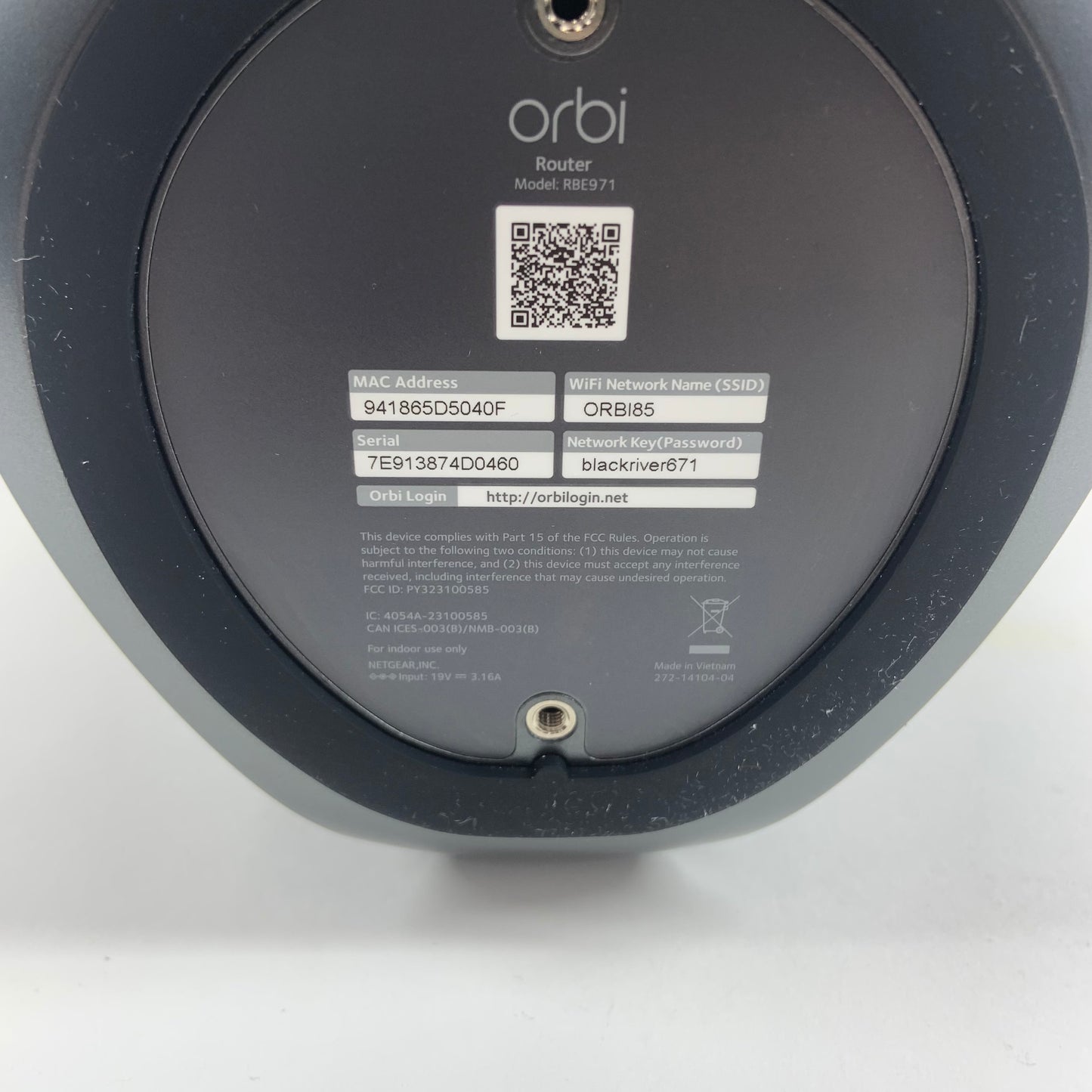 NETGEAR Orbi RBE971  Router WiFi 7 Quad Band Mesh Network 10G Internet Black