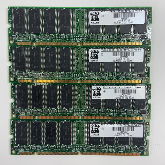 Lot of Viking NON-ECC CL2 DIMM 1GB (4x256MB) SDRAM 133MHz