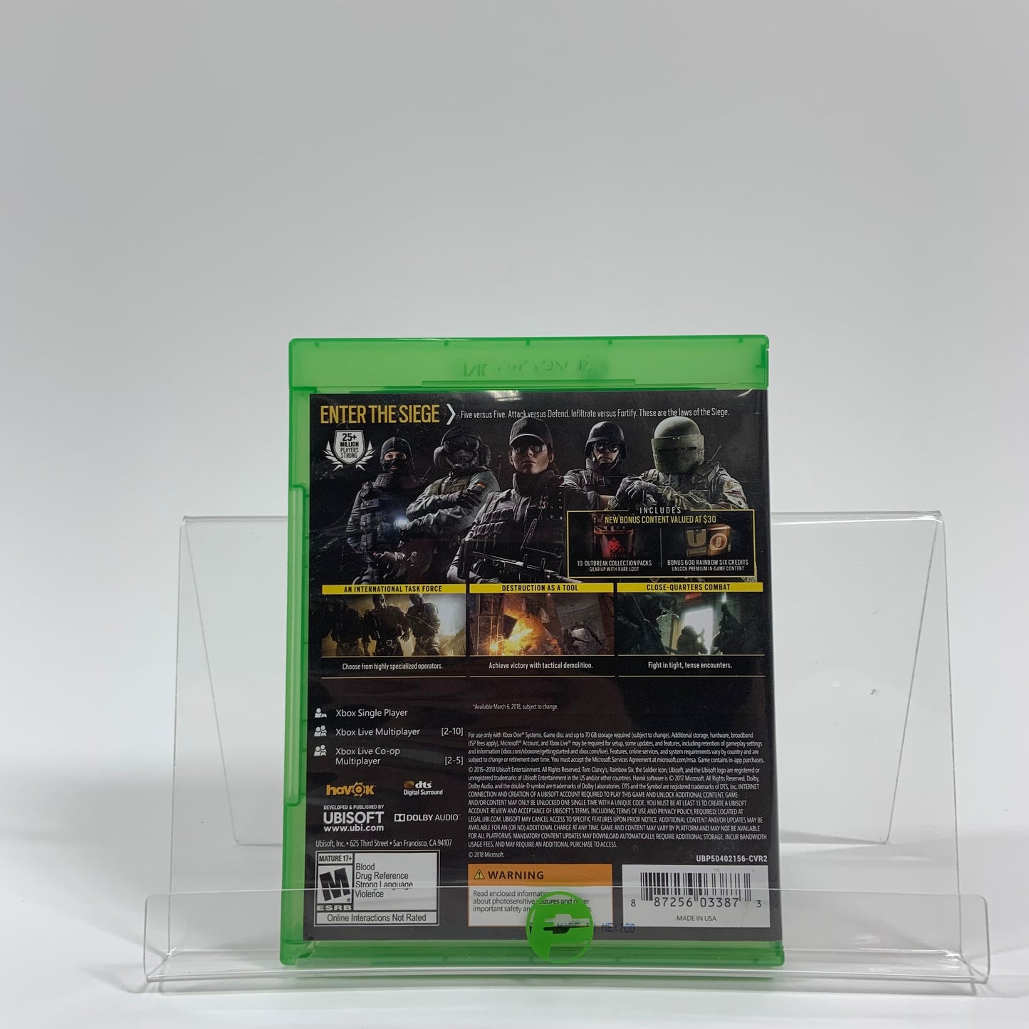 Rainbow Six Siege [Advanced Edition] (Microsoft Xbox One, 2018)