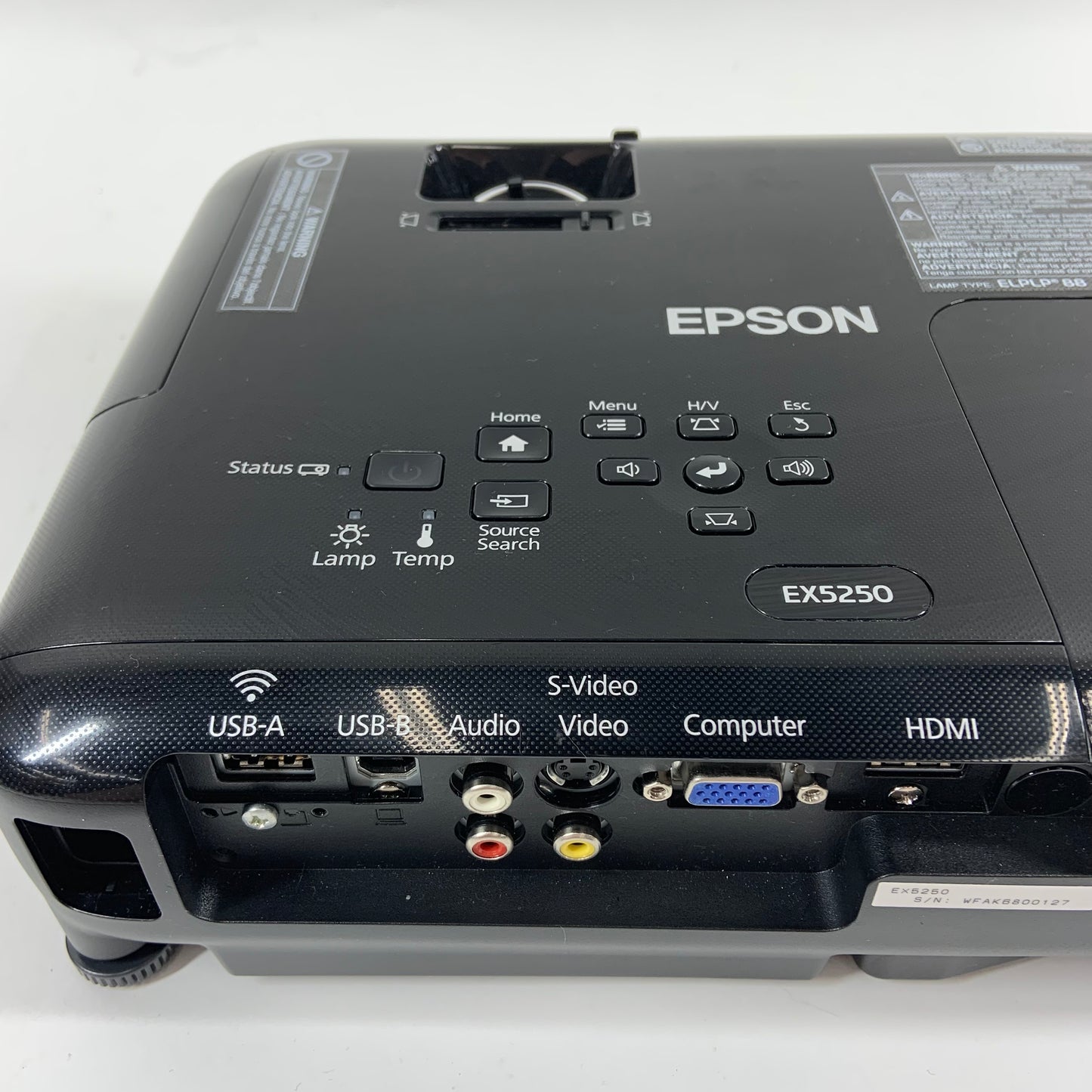 Epson EX5250 Pro 1024x768 XGA 3LCD Projector 3,600 Lumens H723A ZERO Lamp Hours