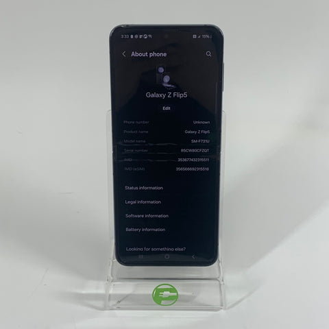 Unlocked Samsung Galaxy Z Flip5 8GB RAM 256GB SM-F731U Graphite