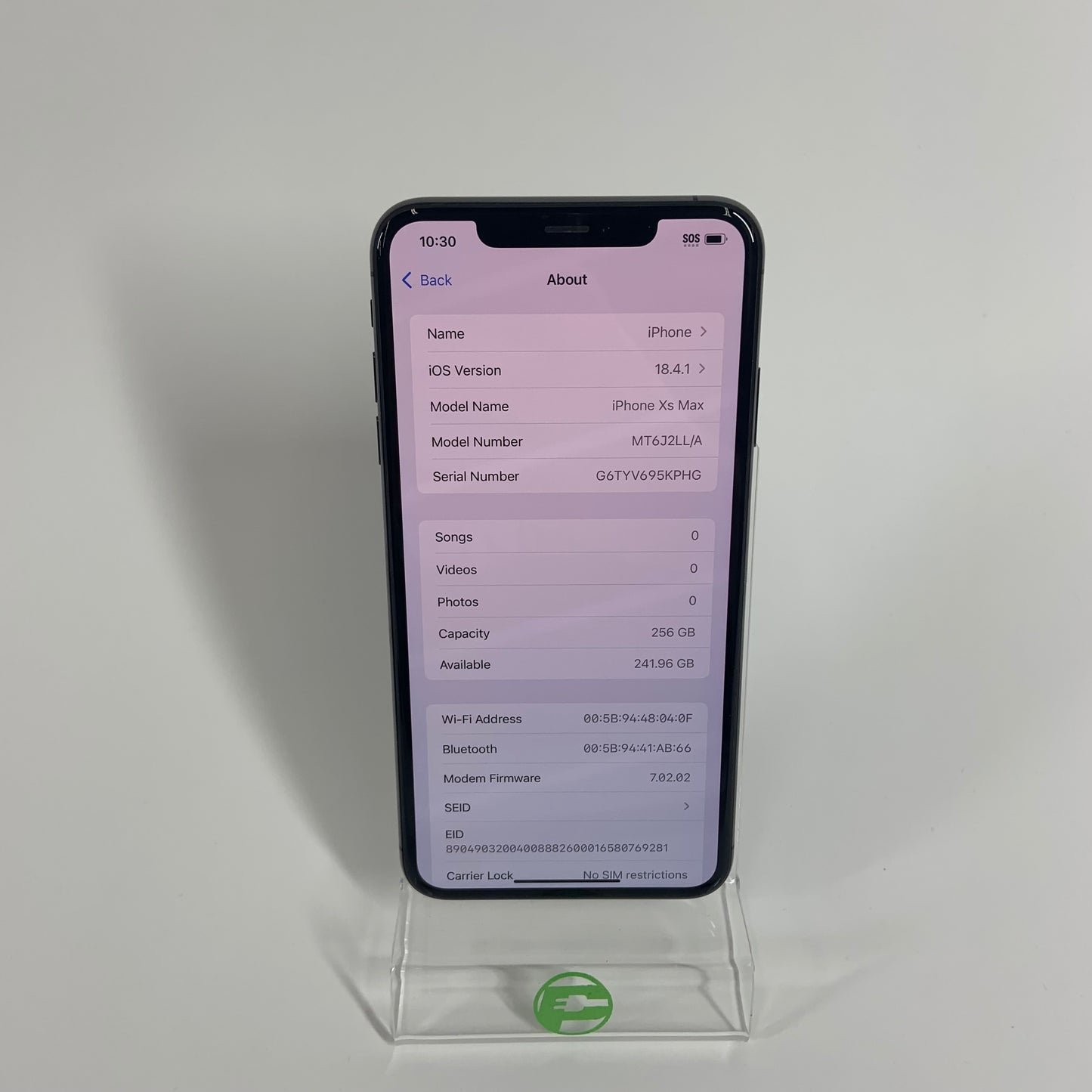 Unlocked Apple iPhone XS Max 256GB Space Gray MT6J2LL/A