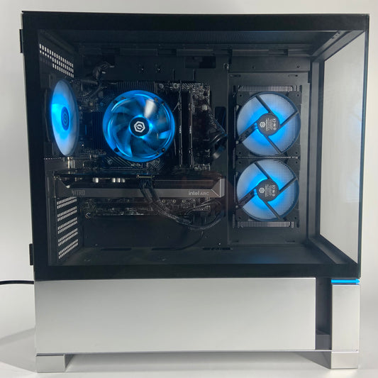 Studio Production Gaming PC 13th Gen Intel Arc B580 Nitro 32GB DDR5 2TB STORAGE Intel i5-13400F 2.50GHz Black and Silver RGB