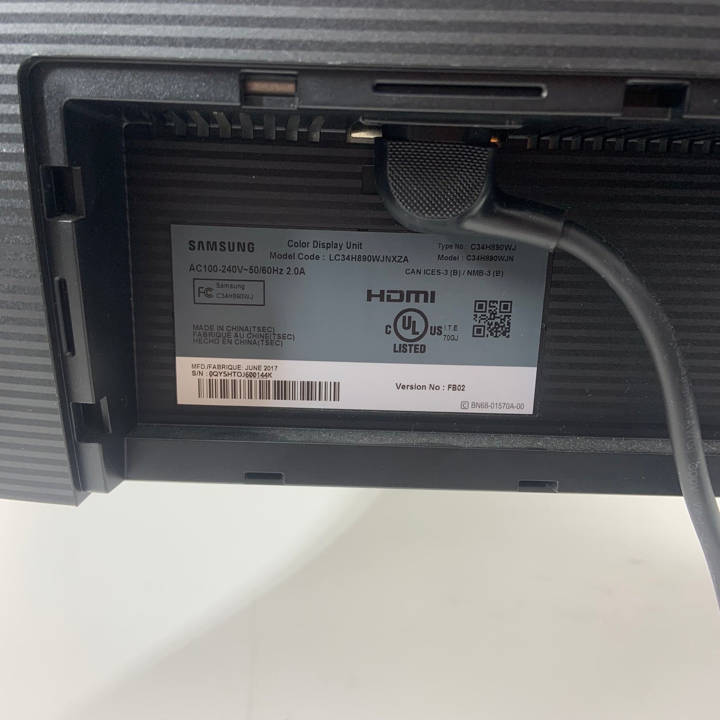 Samsung 34" LC34H890WJNXGO VA LCD 100Hz Business Monitor Scratch