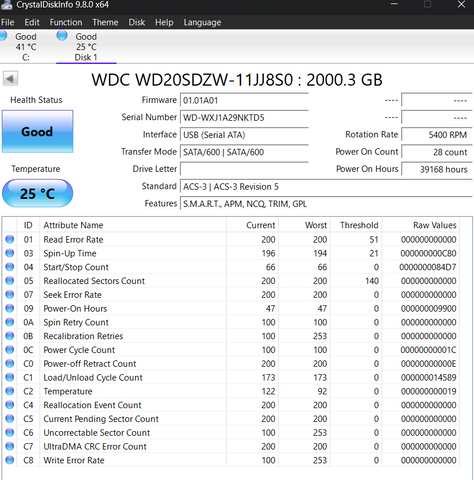 Western Digital WD Portable Easystore 2TB USB-B to USB-A HDD