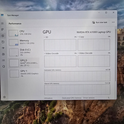 Dell Precision 7670 16" i7-12850HX 32GB RAM 1TB SSD RTX A1000 W11P Studio Laptop