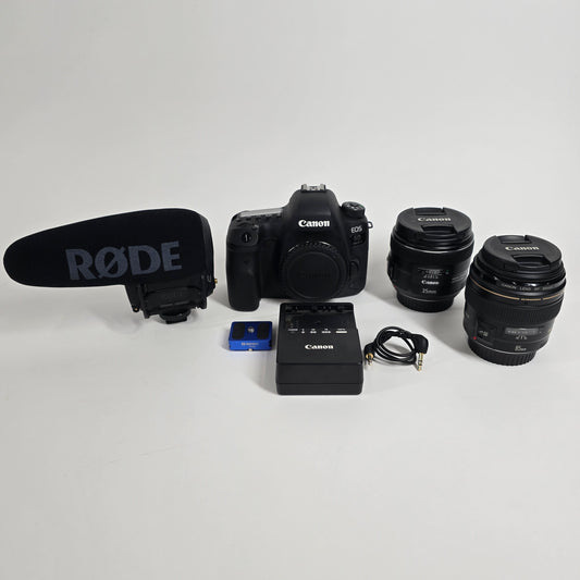 Canon EOS 6D Mark II 26.2MP Digital DSLR Camera with 2 Canon Lenses BUNDLE READ