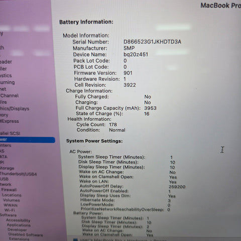 2016 Apple MacBook Pro 13.3" i5 2.9GHz 8GB RAM 256GB SSD Space Gray A1706