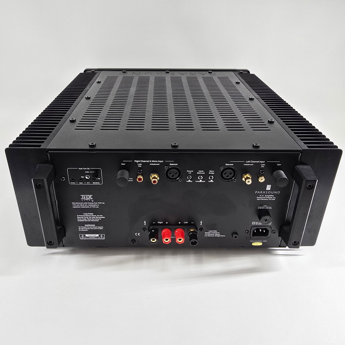 Parasound HALO A21 Stereo Power Amplifier 250W 8 Ohm XLR RCA FULLY FUNCTIONAL